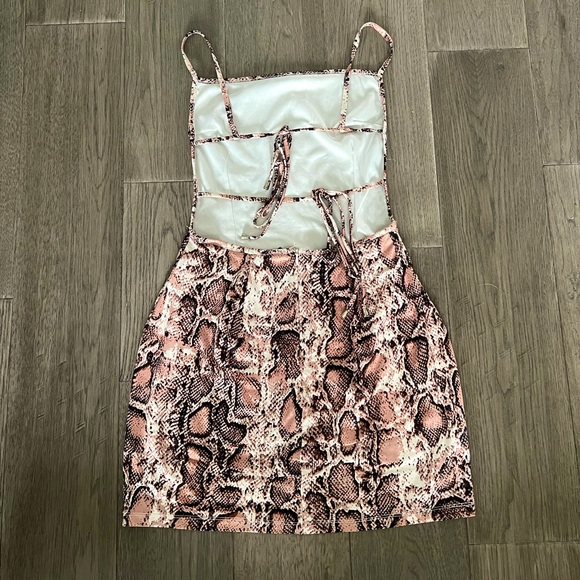 Backless Cheetah Print Dress - Picture 1 of 4